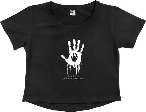 Women's Cropped Premium T-Shirt - Death Stranding Hand - Mfest