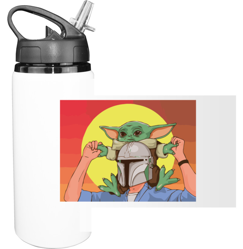 Sport Water Bottle - Mandalorian and Baby Yoda - Mfest