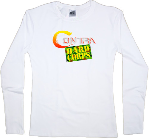 Women's Longsleeve Shirt - Contra: Hard Corps Logo - Mfest