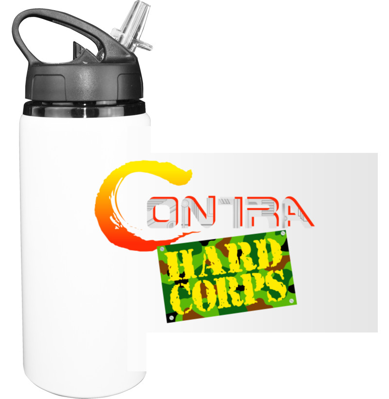 Бутылка для воды - Contra: Hard Corps Logo - Mfest