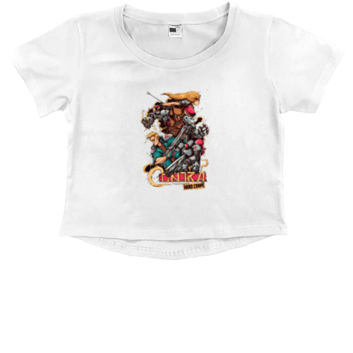 Kids' Premium Cropped T-Shirt - Contra: Hard Corps Sega - Mfest