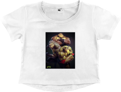 Women's Cropped Premium T-Shirt - Battletoads - Mfest