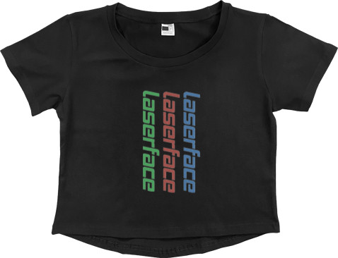 Women's Cropped Premium T-Shirt - Laserface - Mfest