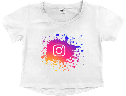 Women's Cropped Premium T-Shirt - Instagram - Mfest