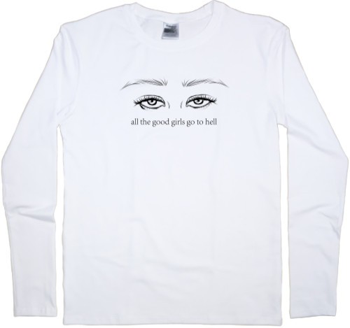 Men's Longsleeve Shirt - all the good girls go to hell - billie eilish - Mfest