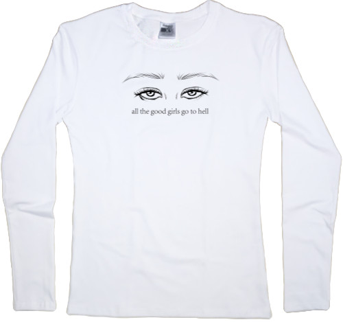 Women's Longsleeve Shirt - all the good girls go to hell - billie eilish - Mfest