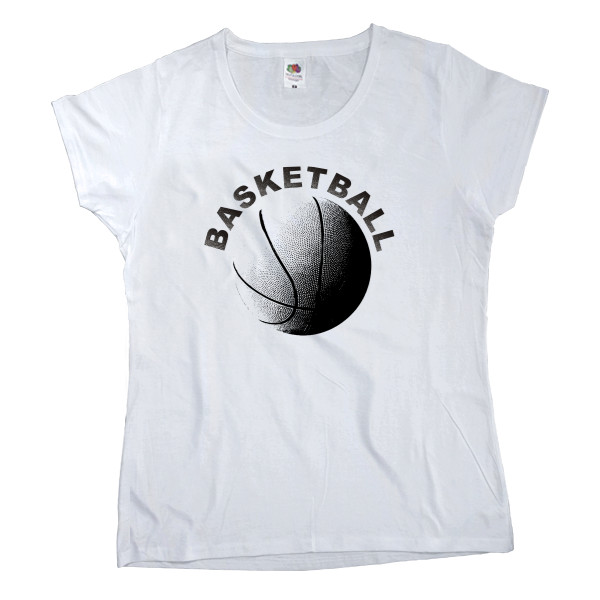 Футболка Классика Женская Fruit of the loom - Basketball. Спорт - Mfest