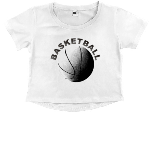 Kids' Premium Cropped T-Shirt - Basketball. Спорт - Mfest