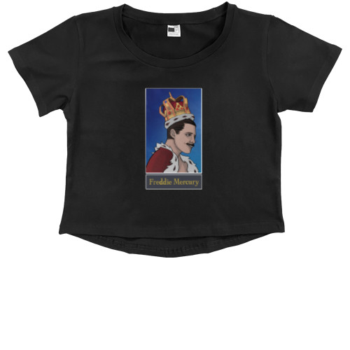 Kids' Premium Cropped T-Shirt - Freddie Mercury. Фредди Меркьюри. Queen - Mfest