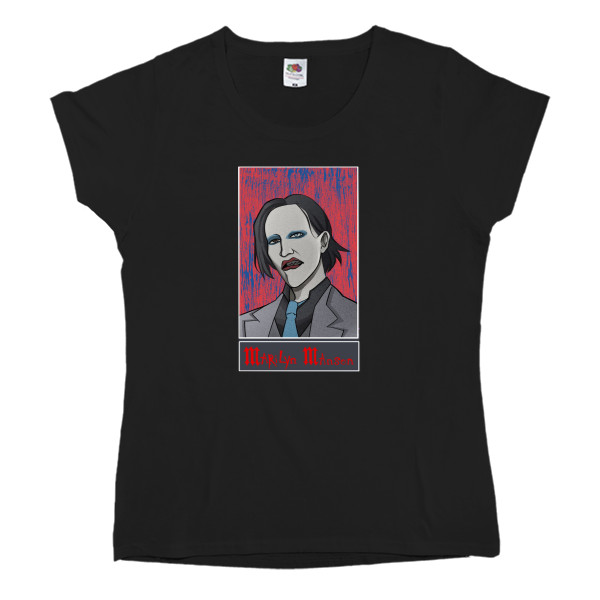 Women's T-shirt Fruit of the loom - Marilyn Manson. - Mfest