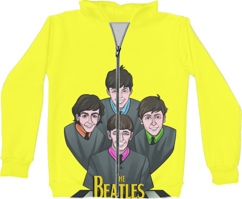 Unisex Zip-through Hoodie 3D - The Beatles - Mfest