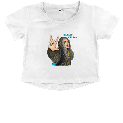 Kids' Premium Cropped T-Shirt - Billie Eilish - Mfest