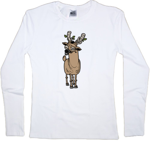 Women's Longsleeve Shirt - Creepy Deer - Mfest