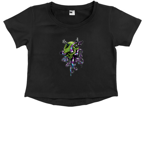 Kids' Premium Cropped T-Shirt - OCTOPUS - Mfest