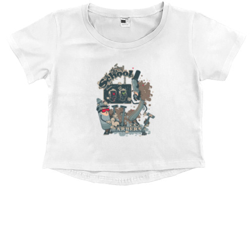 Kids' Premium Cropped T-Shirt - BARBER - Mfest