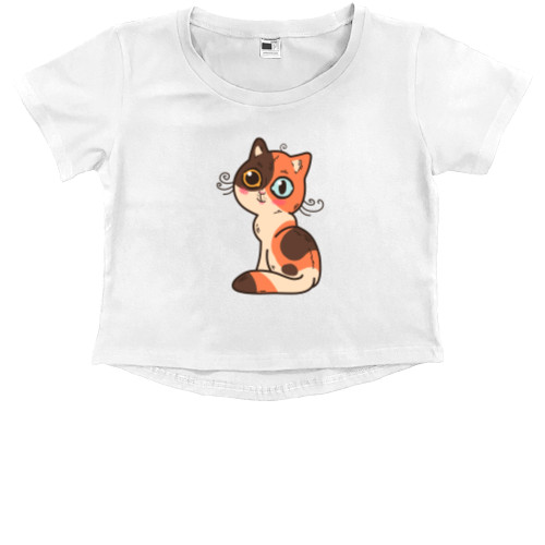 Kids' Premium Cropped T-Shirt - Кыця - Mfest