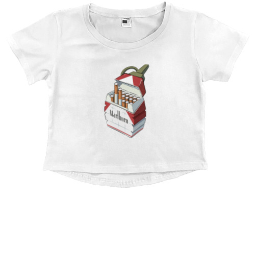 Kids' Premium Cropped T-Shirt - Marlboro - Mfest