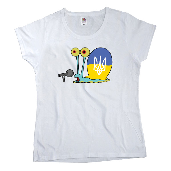 Women's T-shirt Fruit of the loom - Gary the Snail supports Ukraine - Mfest