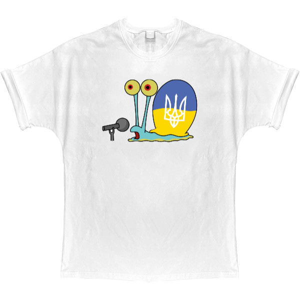 T-shirt Oversize - Gary the Snail supports Ukraine - Mfest