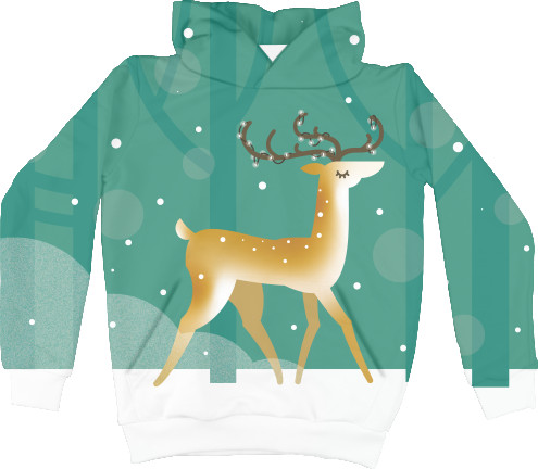 Unisex Hoodie 3D - New Year DEER - Mfest