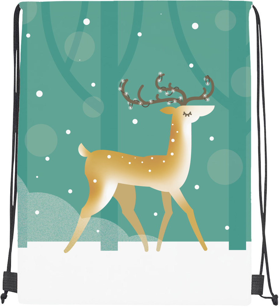 Drawstring Bag - New Year DEER - Mfest