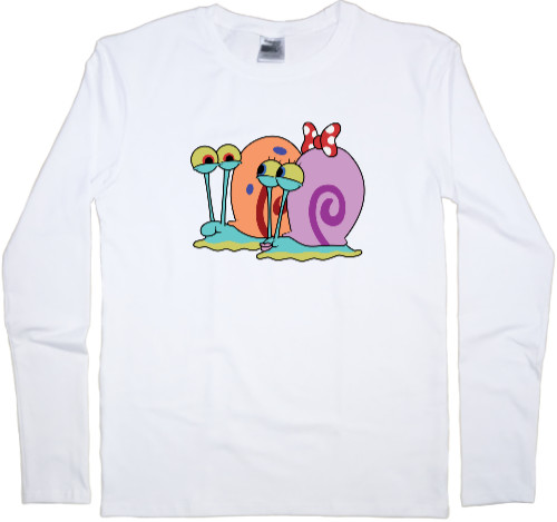 Men's Longsleeve Shirt - Gary the snail family couple - Mfest