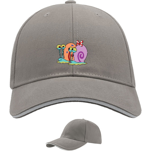 Sandwich Baseball Cap - Gary the snail family couple - Mfest