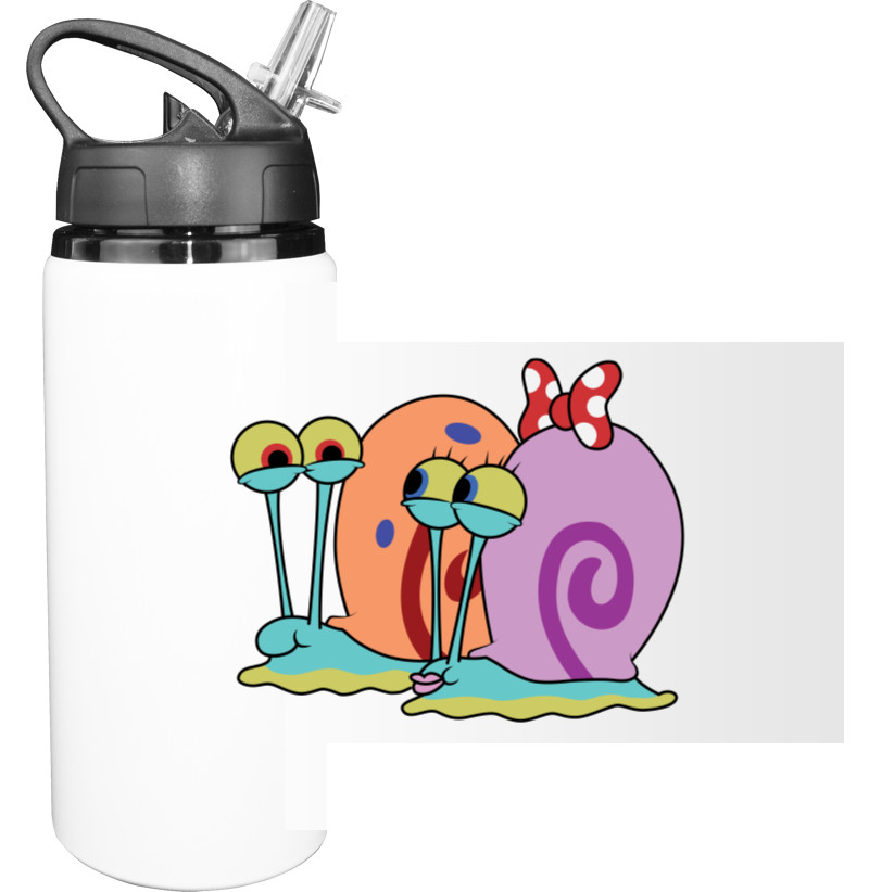 Sport Water Bottle - Gary the snail family couple - Mfest