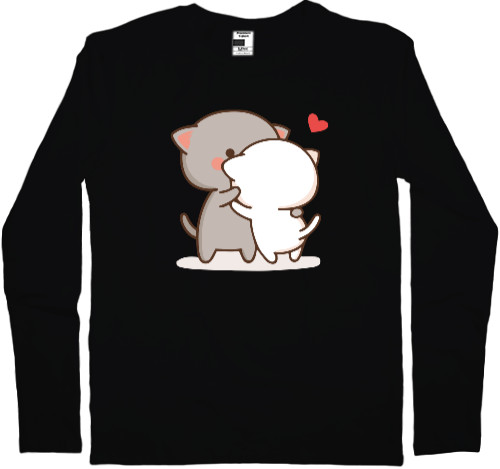 Kids' Longsleeve Shirt - Cats kissing - Mfest