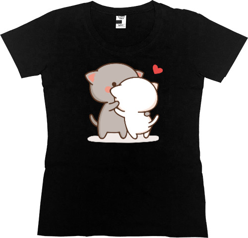 Women's Premium T-Shirt - Cats kissing - Mfest