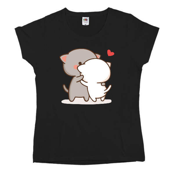 Women's T-shirt Fruit of the loom - Cats kissing - Mfest