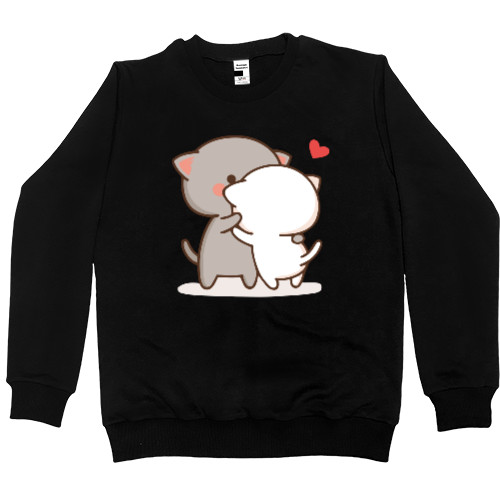 Men’s Premium Sweatshirt - Cats kissing - Mfest