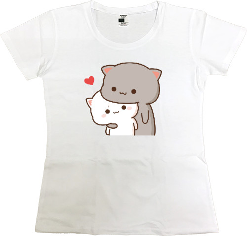 Women's Premium T-Shirt - Cats in love 1 - Mfest