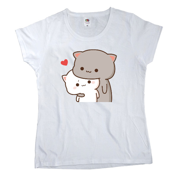 Women's T-shirt Fruit of the loom - Cats in love 1 - Mfest