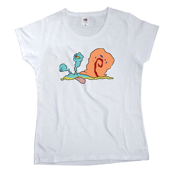 Women's T-shirt Fruit of the loom - GARY THE SNAIL (TIRED) / УЛИТКА ГЭРИ (УСТАЛ) - Mfest