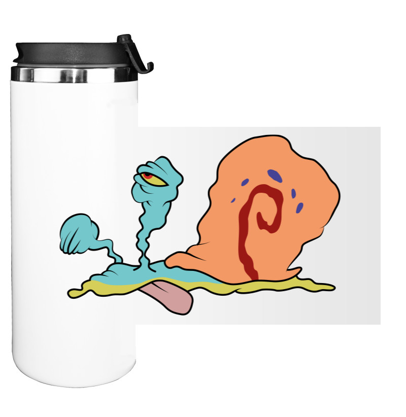 Water Bottle on Tumbler - GARY THE SNAIL (TIRED) / УЛИТКА ГЭРИ (УСТАЛ) - Mfest