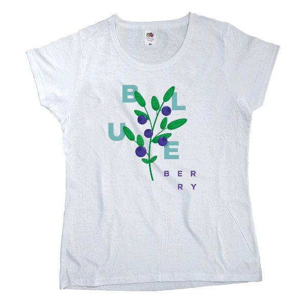 Women's T-shirt Fruit of the loom - Blueberry / Черника - Mfest