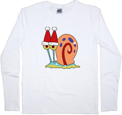 Kids' Longsleeve Shirt - GARY THE SNAIL (NEW YEAR) / УЛИТКА ГЭРИ (НОВЫЙ ГОД) - Mfest