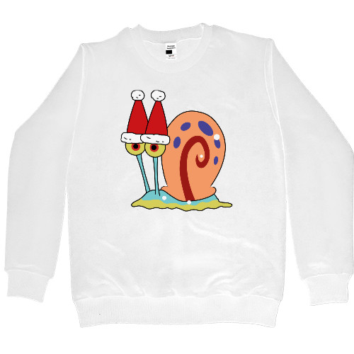 Women's Premium Sweatshirt - GARY THE SNAIL (NEW YEAR) / УЛИТКА ГЭРИ (НОВЫЙ ГОД) - Mfest