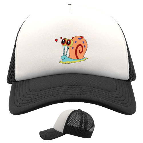 Kids' Trucker Cap - GARY THE SNAIL (IN LOVE) / УЛИТКА ГЭРИ (ВЛЮБЛЕНА) - Mfest