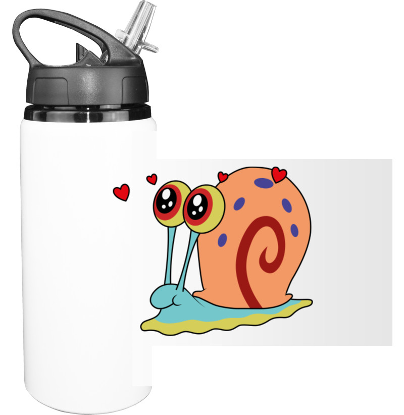 Sport Water Bottle - GARY THE SNAIL (IN LOVE) / УЛИТКА ГЭРИ (ВЛЮБЛЕНА) - Mfest