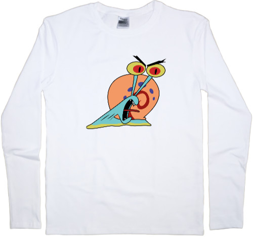 Men's Longsleeve Shirt - GARY THE SNAIL (SCREAM) / УЛИТКА ГЭРИ (КРИЧИТ) - Mfest