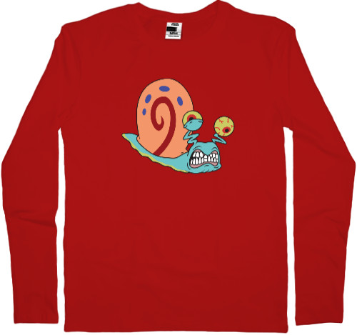 Men's Longsleeve Shirt - GARY THE SNAIL (ANGRY) / УЛИТКА ГЭРИ (ЗЛАЯ) - Mfest