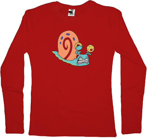 Women's Longsleeve Shirt - GARY THE SNAIL (ANGRY) / УЛИТКА ГЭРИ (ЗЛАЯ) - Mfest