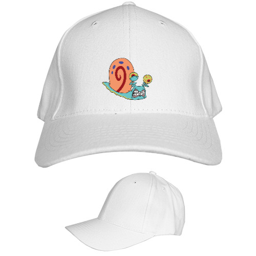 Kids' Baseball Cap 6-panel - GARY THE SNAIL (ANGRY) / УЛИТКА ГЭРИ (ЗЛАЯ) - Mfest