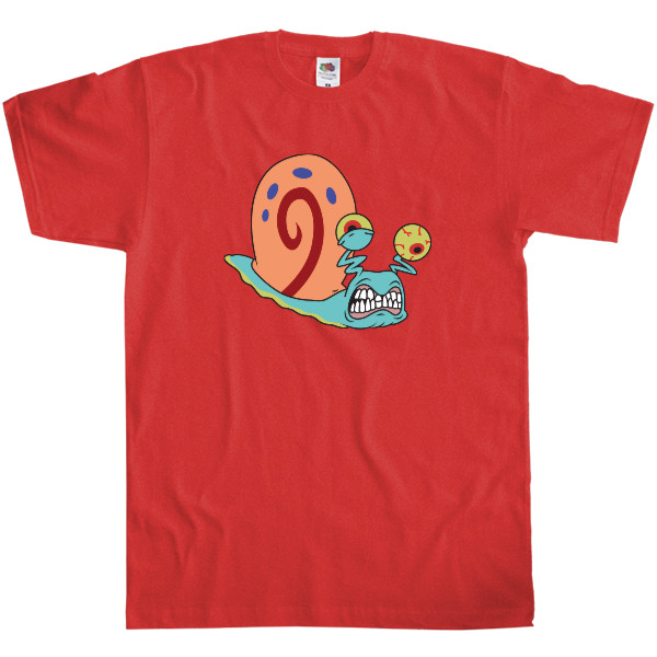 Kids' T-Shirt Fruit of the loom - GARY THE SNAIL (ANGRY) / УЛИТКА ГЭРИ (ЗЛАЯ) - Mfest