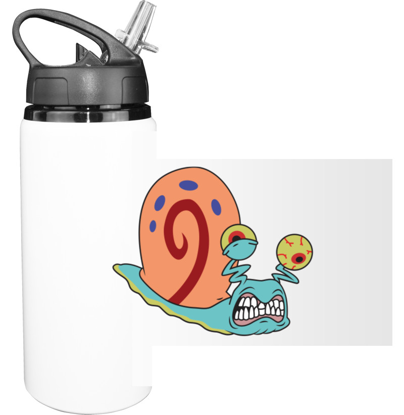 Sport Water Bottle - GARY THE SNAIL (ANGRY) / УЛИТКА ГЭРИ (ЗЛАЯ) - Mfest