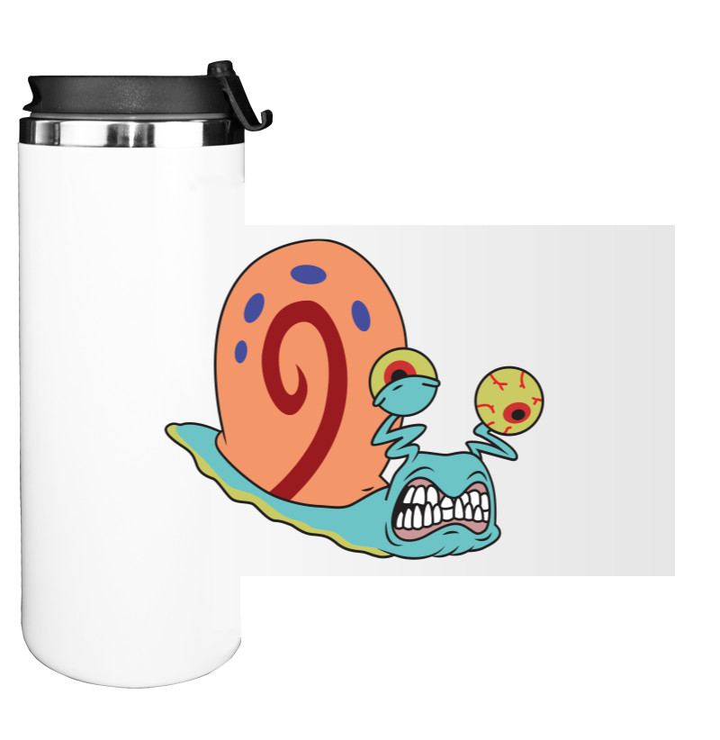 Water Bottle on Tumbler - GARY THE SNAIL (ANGRY) / УЛИТКА ГЭРИ (ЗЛАЯ) - Mfest