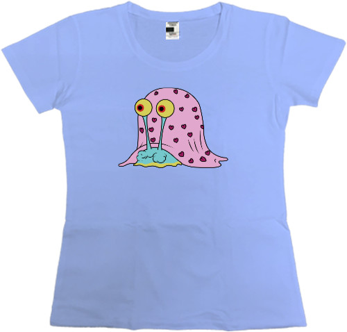 Women's Premium T-Shirt - GARY THE SNAIL (EAT) / УЛИТКА ГЭРИ (КУШАЕТ) - Mfest