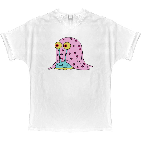 T-shirt Oversize - GARY THE SNAIL (EAT) / УЛИТКА ГЭРИ (КУШАЕТ) - Mfest